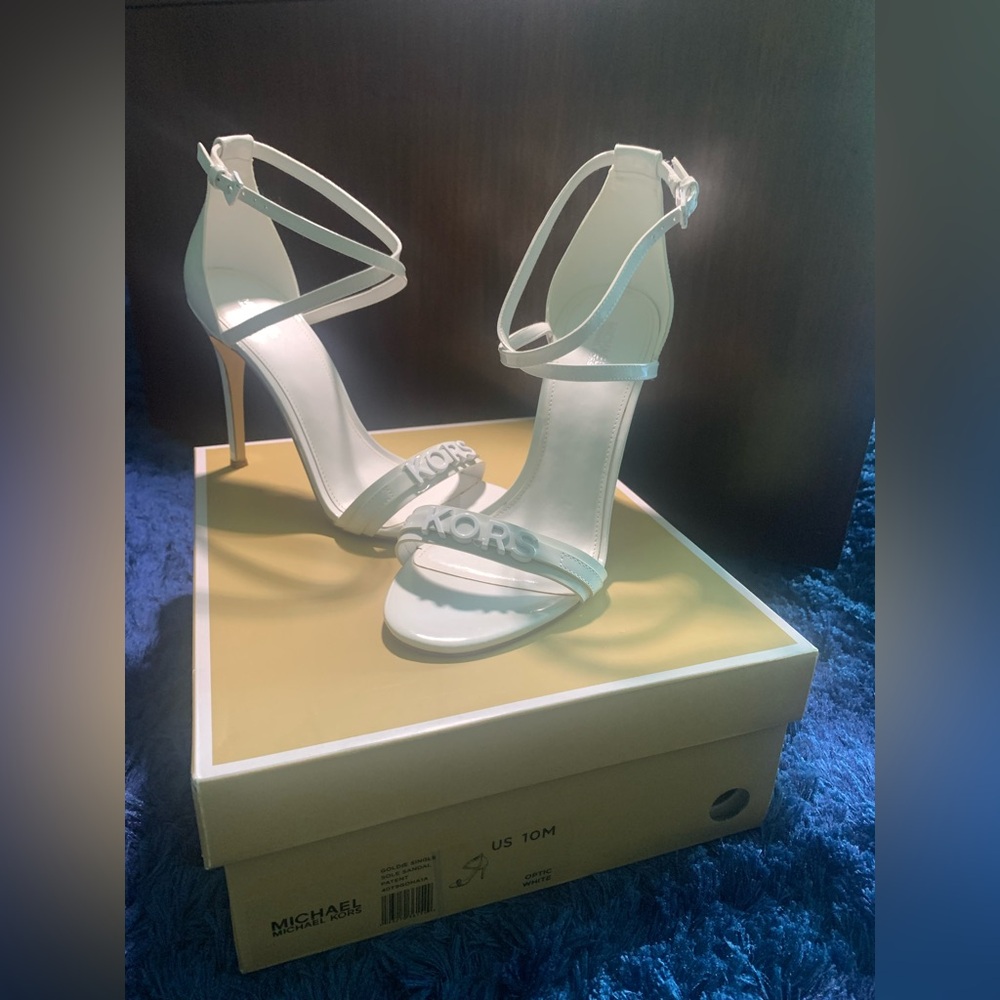 Michael Kors Goldie Single Sole Patent Sandal - White